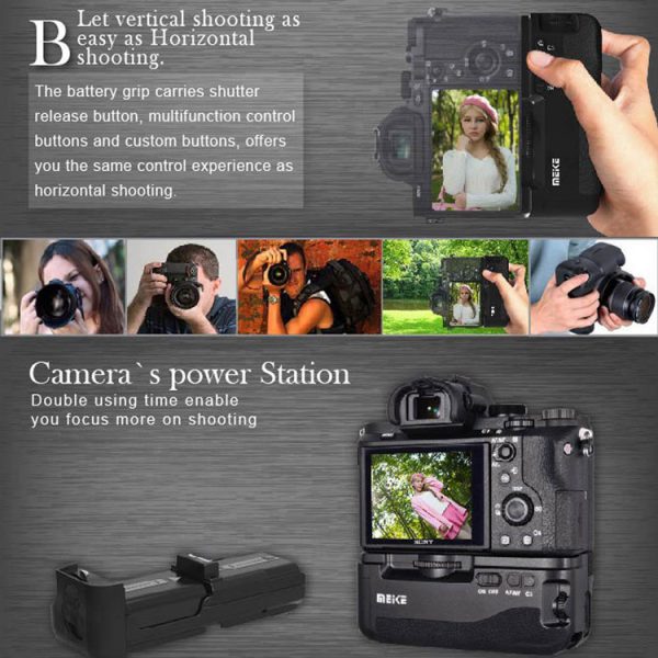 Meike Mk A7ii Pro Battery Grip Built In 24ghz Remote For Sony A7ii A7rii Ec Mall อีซีมอลล์ 