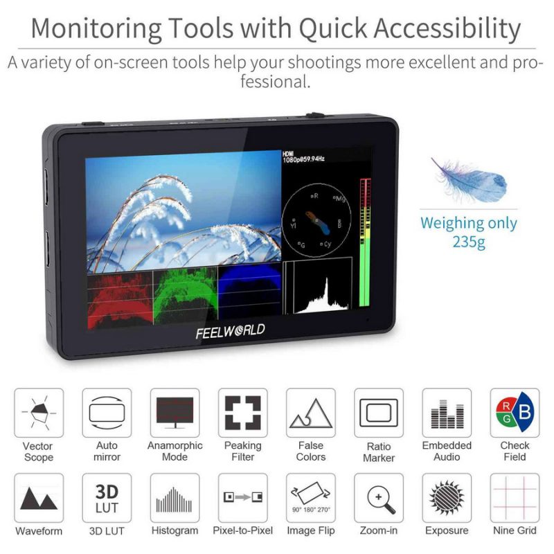 Feelworld F6 Plus V2 6 Inch 3d Lut Touch Screen Dslr Camera Field