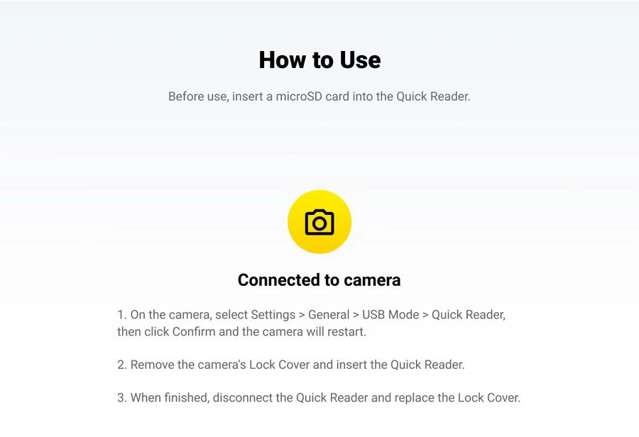 Insta360 Quick Reader (Horizontal Version) for One RS , One R-Des5