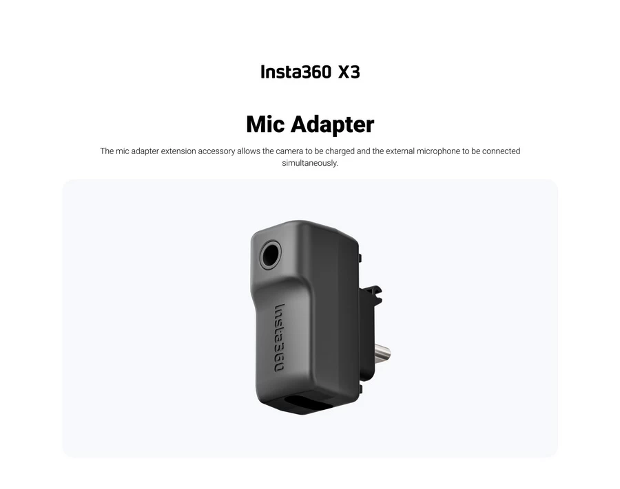 Insta360 X3 Mic Adapter-Des1