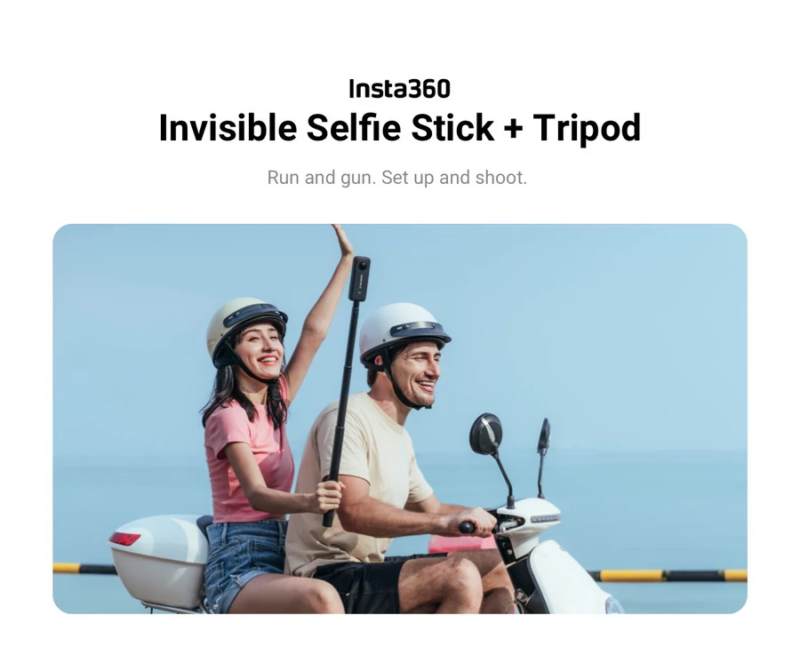 Insta360 2-in-1 Invisible Selfie Stick + Tripod-Des1