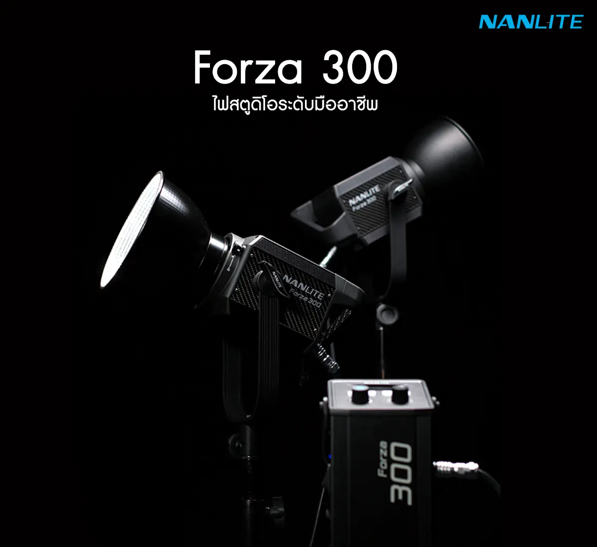 Nanlite Forza 300 LED 2-Monolight Kit-Des1