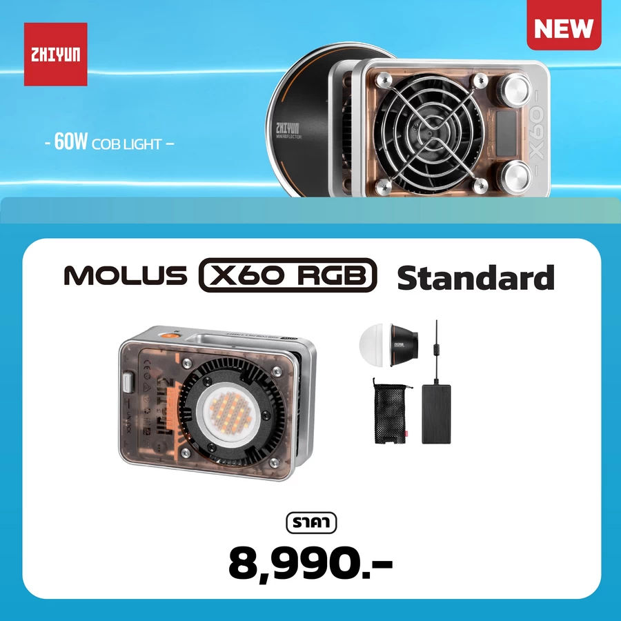 Zhiyun MOLUS X60 RGB COB Light-Des12