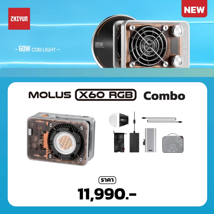 Zhiyun MOLUS X60 RGB COB Light-Des13