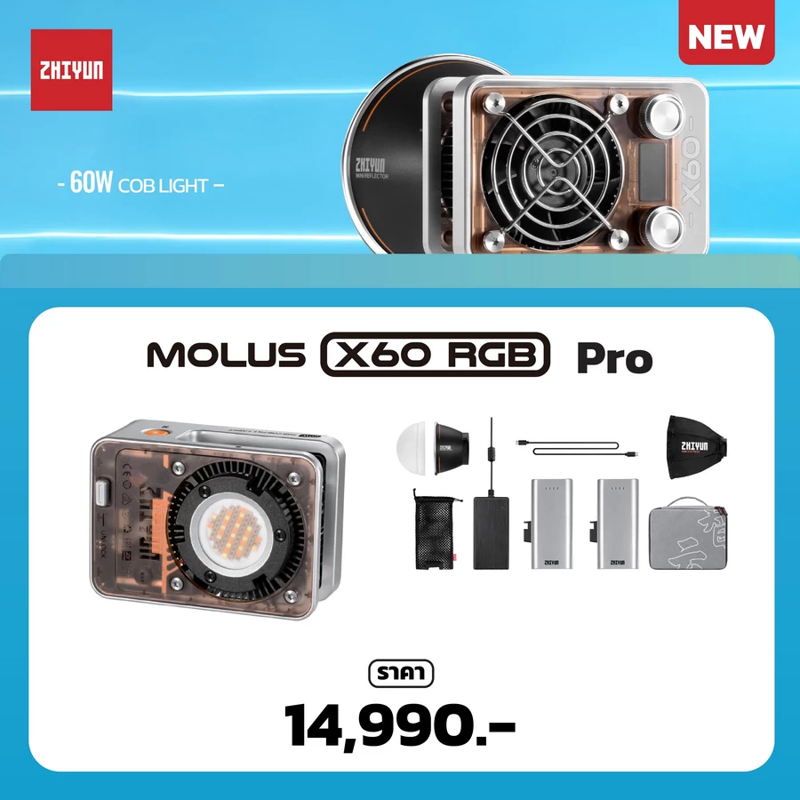 Zhiyun MOLUS X60 RGB COB Light-Des14