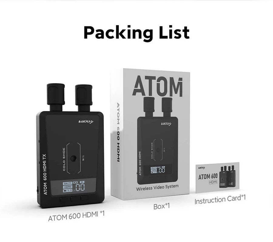 Vaxis Atom 600 HDMI Wireless Video Kit-Des14