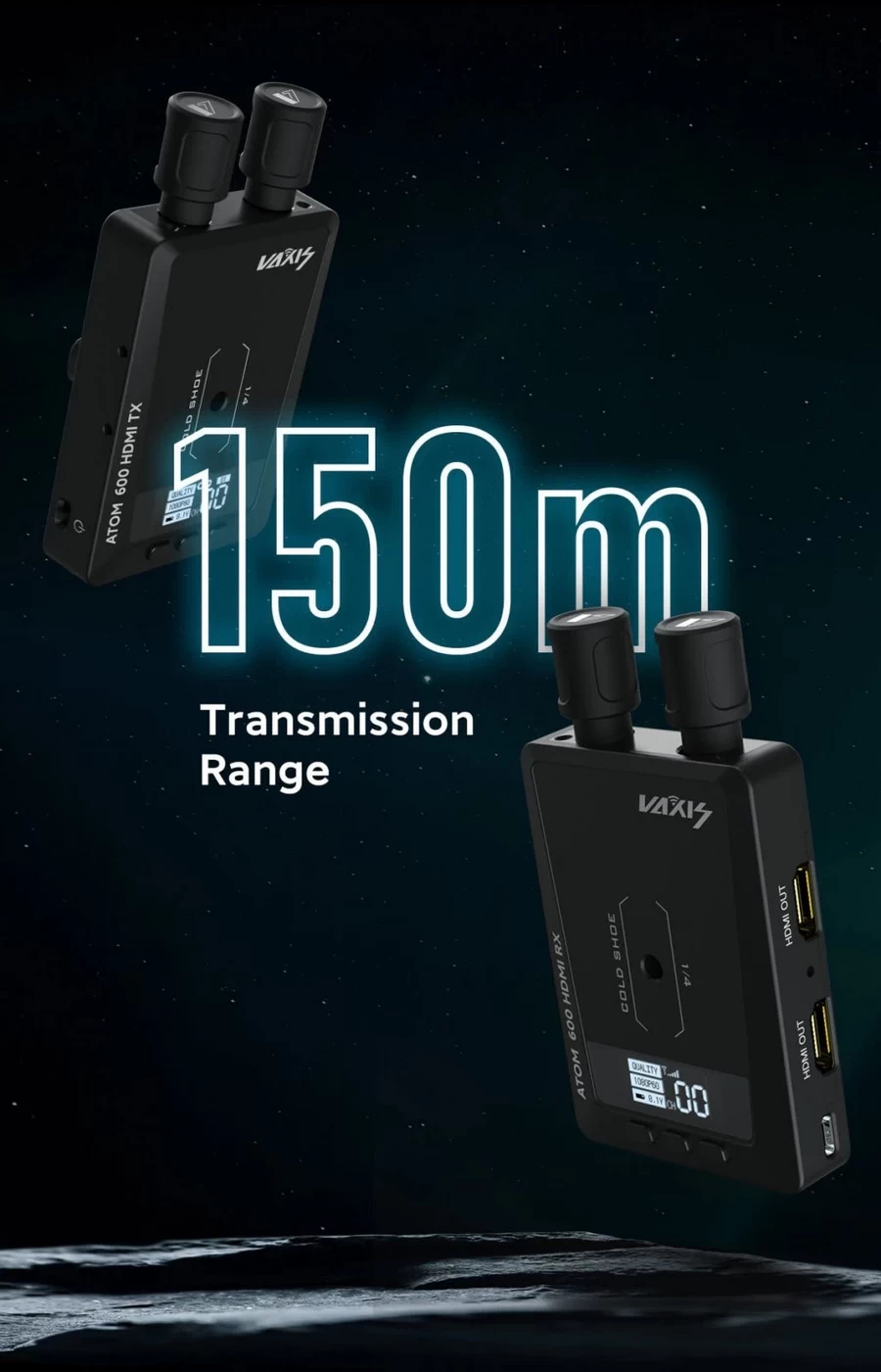 Vaxis Atom 600 HDMI Wireless Video Kit-Des4
