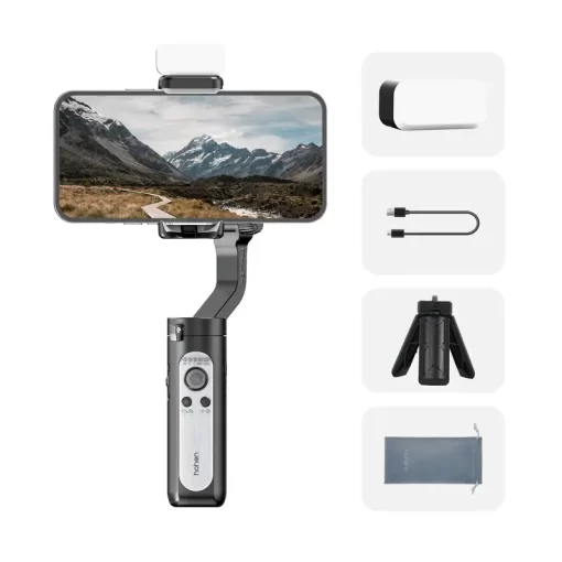 Hohem iSteady XE 3-Axis Smartphone Gimbal With Magnetic Fill Light-Detail2