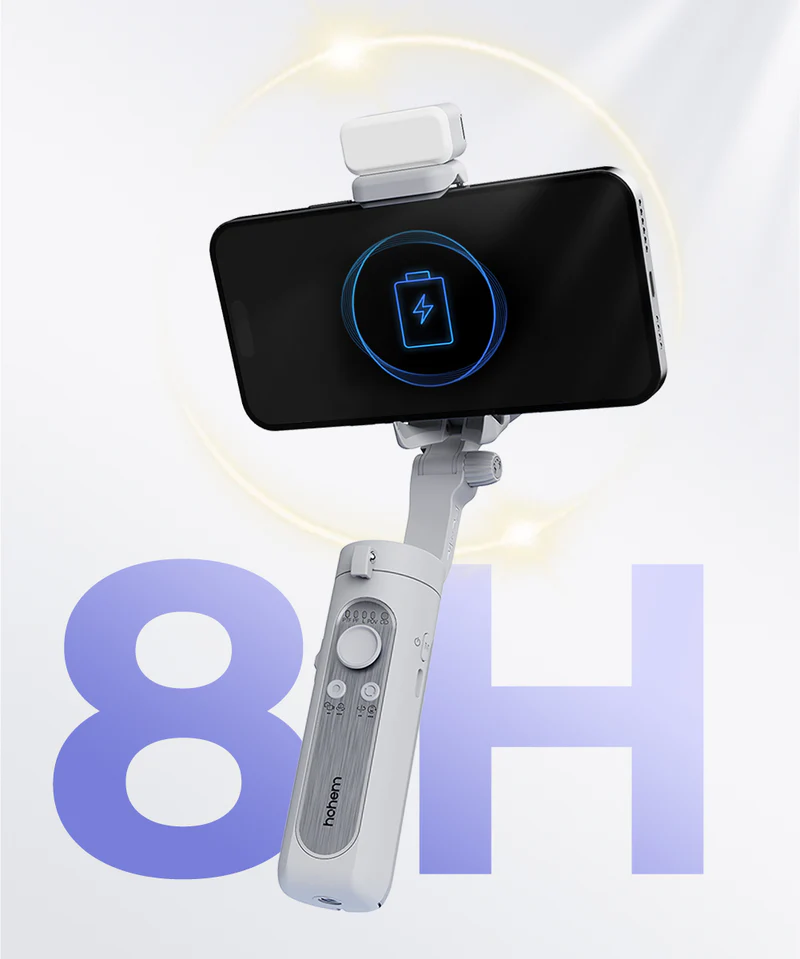 Hohem iSteady XE 3-Axis Smartphone Gimbal With Magnetic Fill Light-Des15