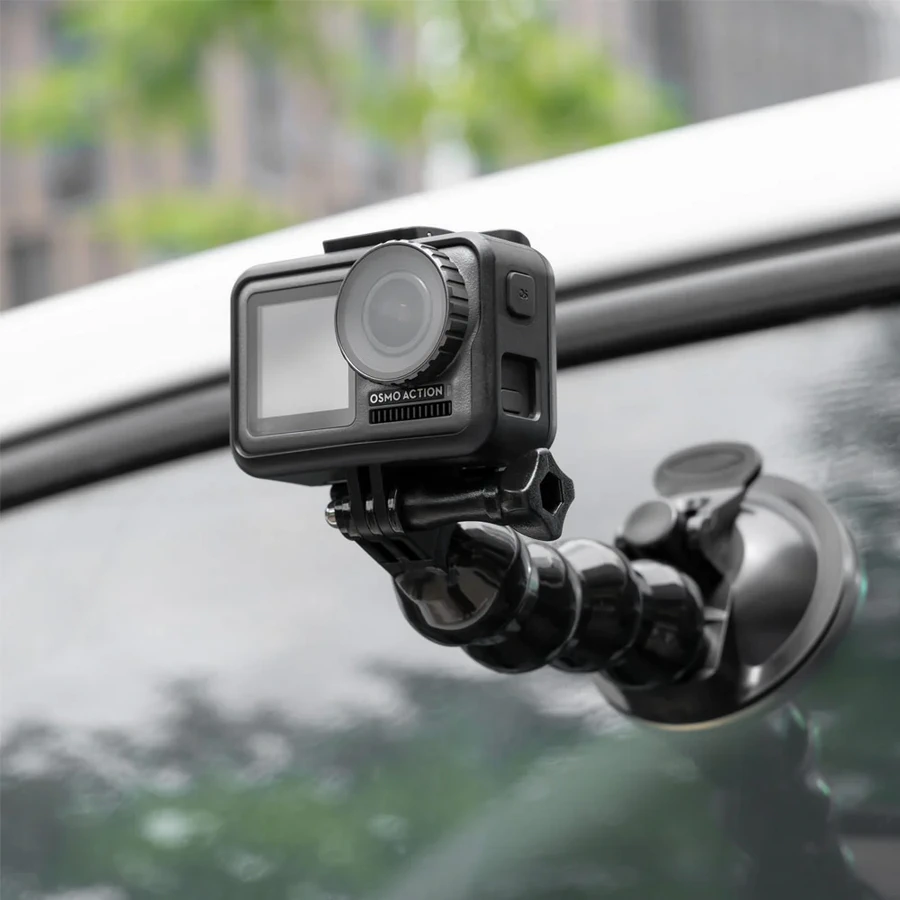 Telesin Suction Cup Flexible Mount Holder & Phone Clip-Des4