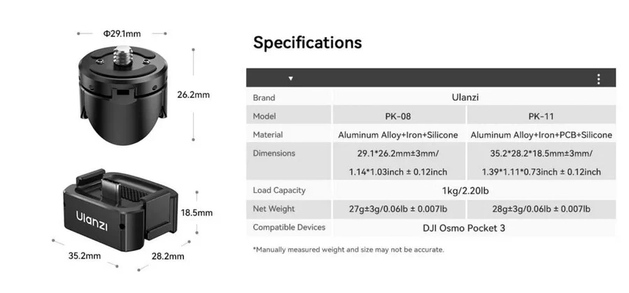 Ulanzi PK08 For DJI Osmo Pocket 3-Des8