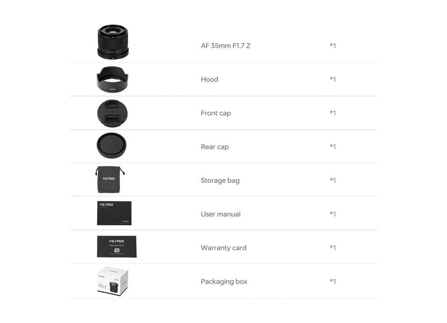 Viltrox AF 35mm f1.7 APS-C Lens For Nikon Z-Mount-Des13