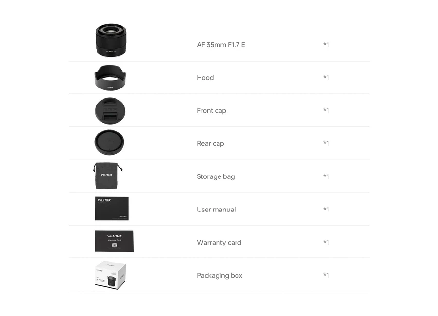 Viltrox AF 35mm f1.7 APS-C Lens For Sony E-Mount-Des13